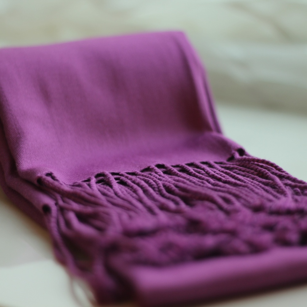 5-NWT Purple Pashmina Women Scarf / Wrap / Shawl